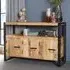 Clio Wooden Sideboard with 3 Drawers - Oak, Reclaimed Wood
