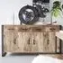 Clio Wooden Sideboard with 4 Doors and 4 Drawers - Oak