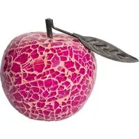 Clisson Mosaic Glass Apple with Leaf - Pink