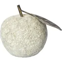 Clisson Mosaic Glass Apple with Leaf - White