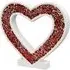 Clisson Mosaic Glass Standing Heart Decoration - Red