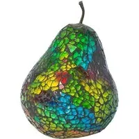 Clisson Pear Decorative Ornament - Rainbow, Mosaic Glass