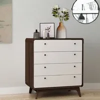 Clive 4 Drawer Chest - Walnut, MDF