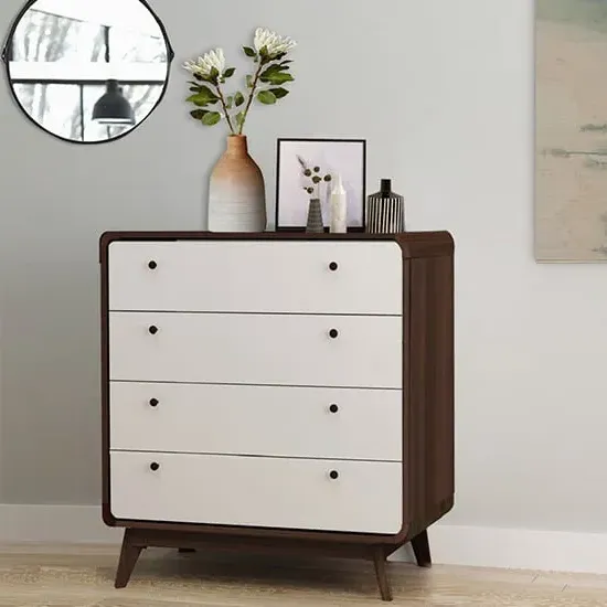 Clive 4 Drawer Chest - Walnut, MDF