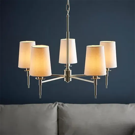 Clive 5-Light Multi Arm Ceiling Pendant - Bright Nickel image
