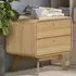 Clive Bedside Cabinet with 2 Drawers - Oak, MDF