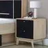 Clive Bedside Cabinet with 2 Drawers - Oak, MDF