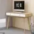 Clive Computer Desk with 2 Drawers - White, MDF
