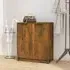 Clive Shoe Storage Cabinet with 2 Doors - Smoked Oak, Engineered Wood