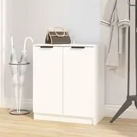 Clive Shoe Storage Cabinet with 2 Doors - White, Engineered Wood