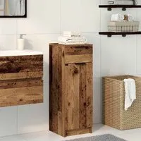 Clive Storage Cabinet with Drawer - Old Wood, Engineered Wood