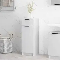 Clive Storage Cabinet with Drawer - White, Engineered Wood