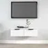 Clive TV Stand with 2 Drawers - White, Engineered Wood