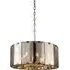 Clooney 8 Light Pendant Light - Slate Grey, Smoke Glass