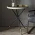 Cloral Round Metal Side Table with Tripod Base - Duck Egg, Gold