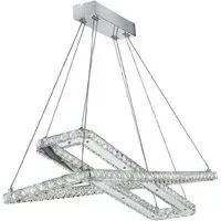 Clover LED 2 Light Double Pendant Light - Chrome