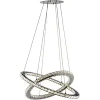 Clover LED Ring Pendant Light - Chrome, Clear Glass