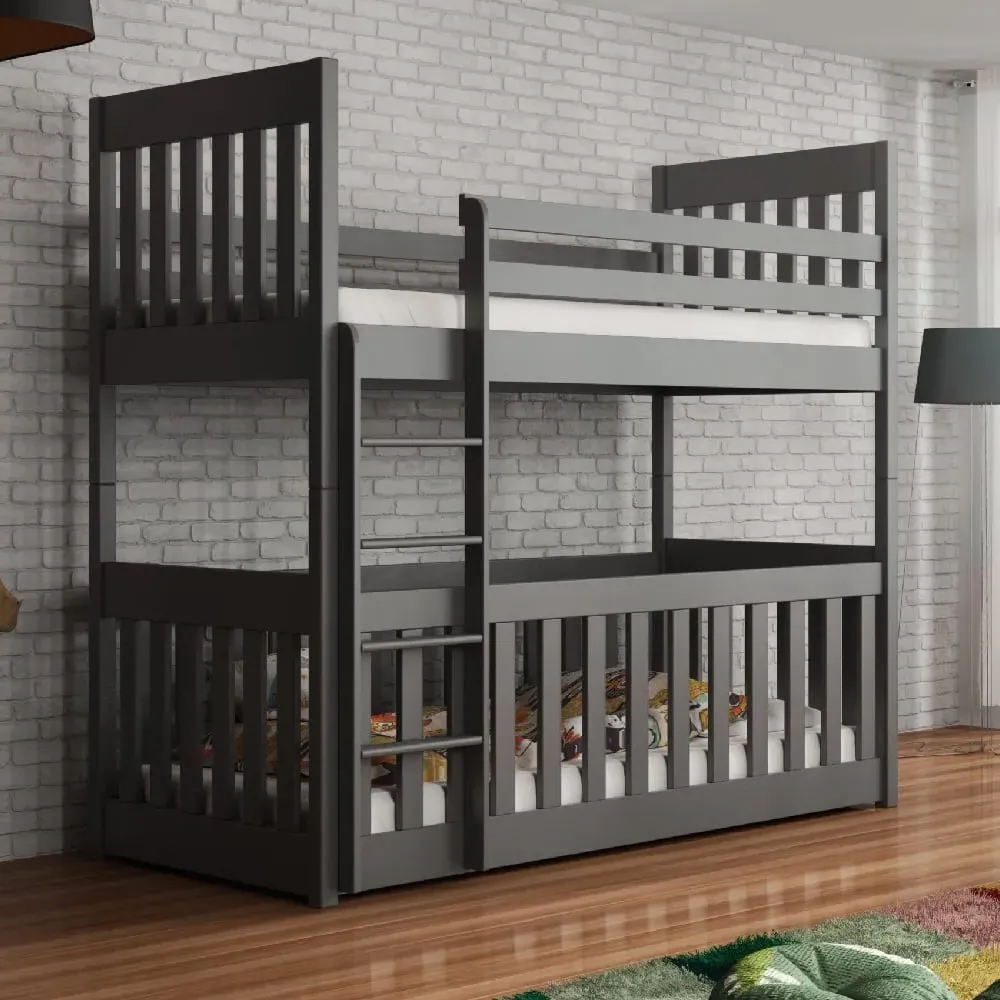Clovis Bunk Bed - Graphite, Wood