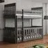 Clovis Bunk Bed with Foam Mattress - Graphite, Wood
