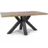 Clovis Large Rectangular Dining Table - Rustic Oak, Wood