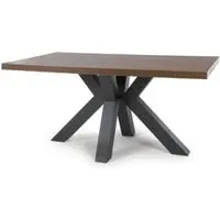 Clovis Large Rectangular Dining Table - Smoked Oak, Wood