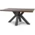 Clovis Large Rectangular Dining Table - Smoked Oak, Wood