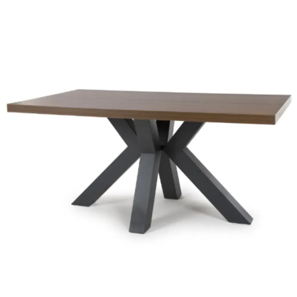 Clovis Large Rectangular Dining Table - Smoked Oak, Wood