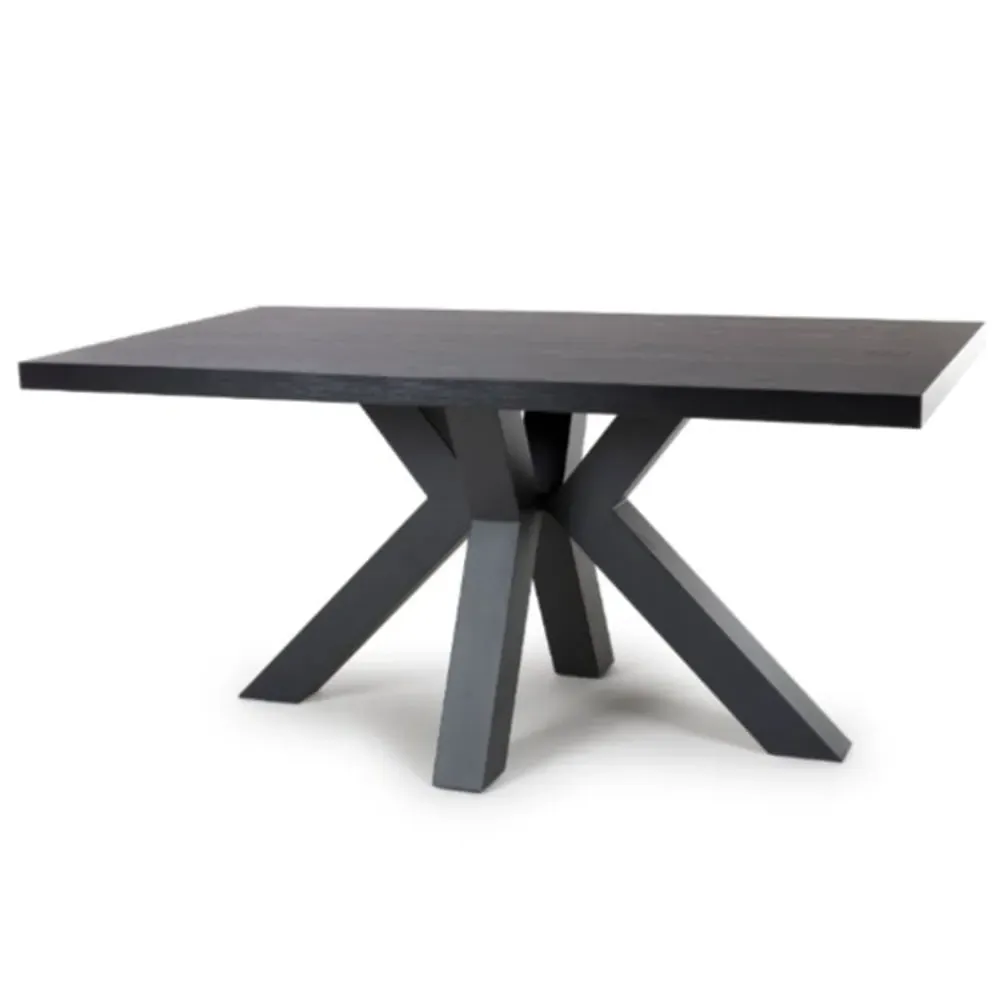 Clovis Small Rectangular Dining Table - Black, Wood