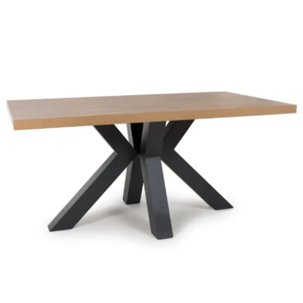 Clovis Small Rectangular Dining Table - Rustic Oak, Wood