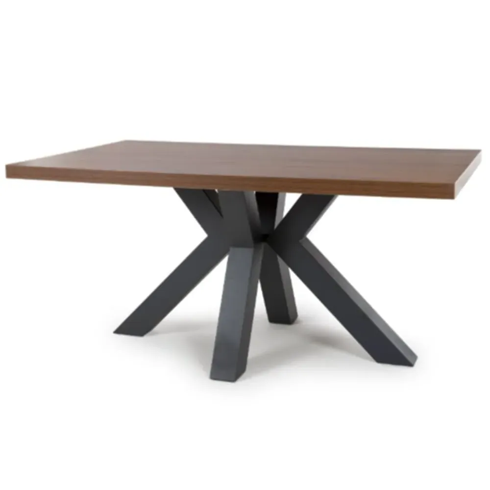 Clovis Small Rectangular Dining Table - Smoked Oak, Wood