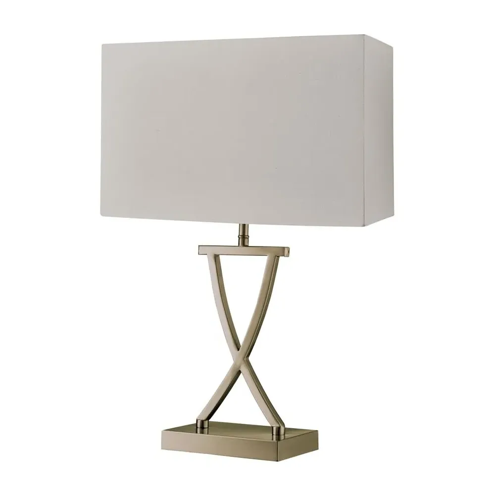 Club Table Lamp - White, Antique Brass image