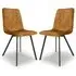 Cluj Quilted Dining Chairs in Pair - Bronze, Velvet