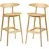 Clynnog Bar Stools Pair - Natural, Oak