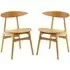 Clynnog Side Dining Chairs Pair - Natural Oak
