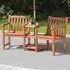 Clyro Companion Garden Set with Table - Rich Brown, Wood