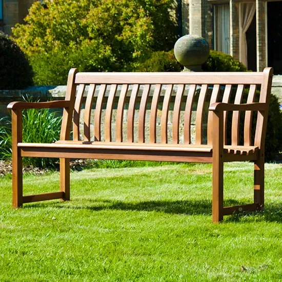 Clyro Large Broadfield Garden Bench - Rich Brown, Mahogany