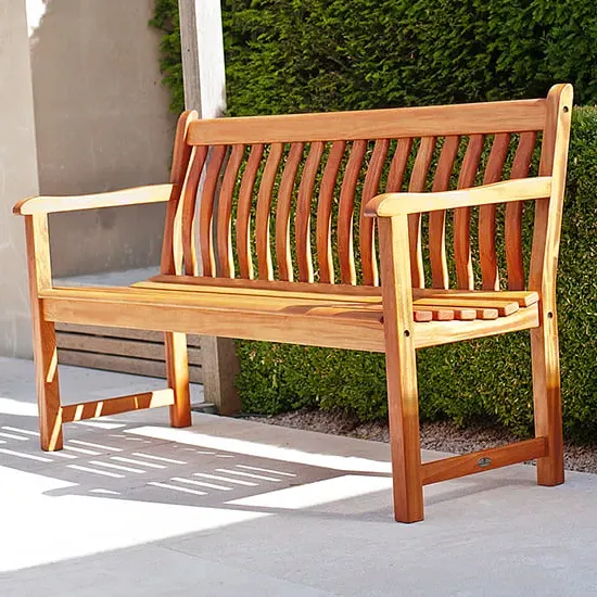 Clyro Small Broadfield Garden Bench - Rich Brown, Mahogany image