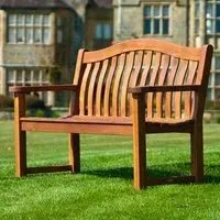 Clyro Turnberry Garden Bench - Rich Brown, Wood