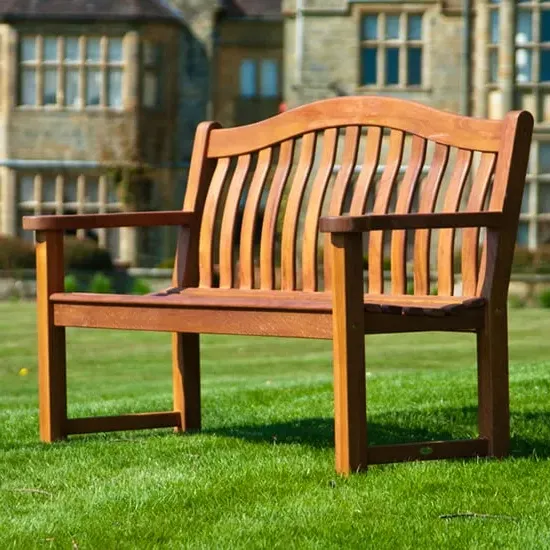 Clyro Turnberry Garden Bench - Rich Brown, Wood