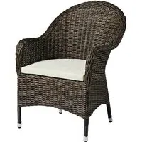 Coachella Rattan Garden Armchair - Brown