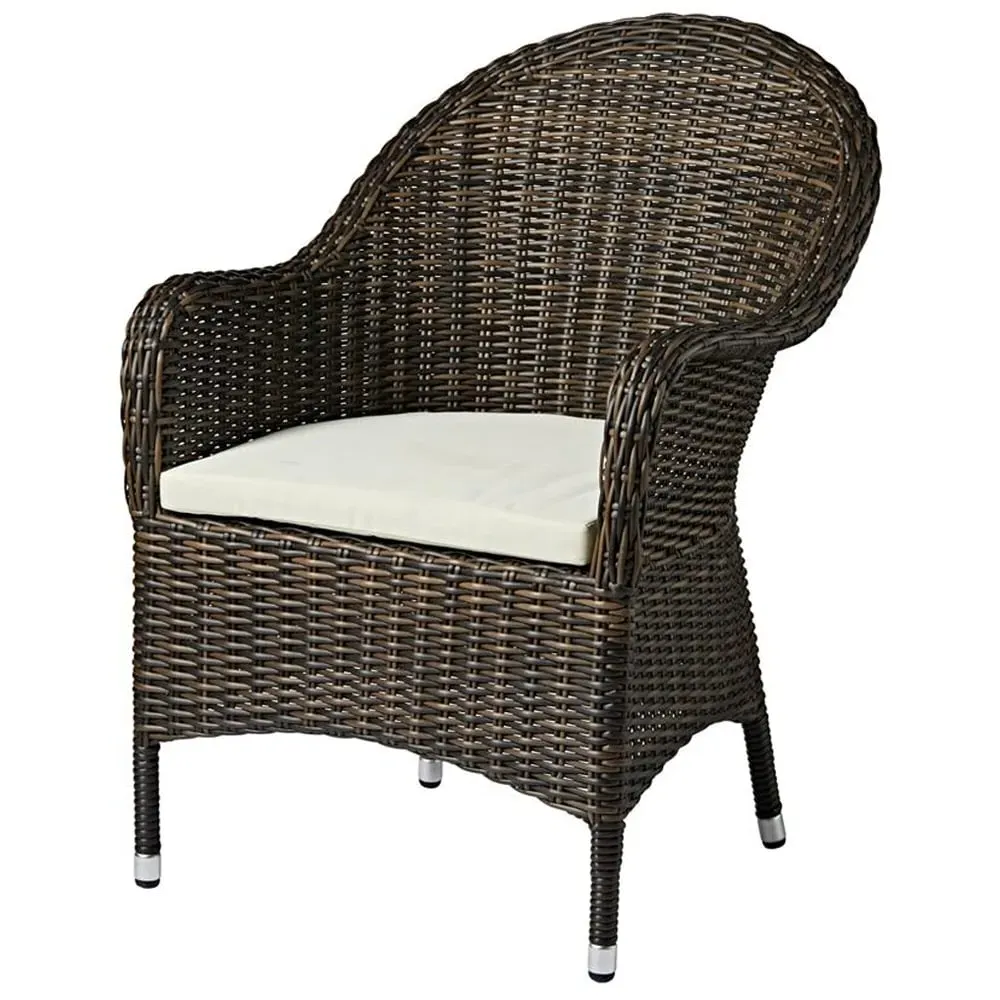 Coachella Rattan Garden Armchair - Brown