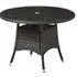 Coachella Round Dining Table - Brown, Glass