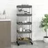 Cobleskill 5 Tier Kitchen Trolley - Grey, ABS Plastic