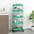 Cobleskill 5 Tier Kitchen Trolley - Turquoise, ABS Plastic