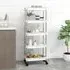 Cobleskill 5 Tier Kitchen Trolley - White, ABS Plastic