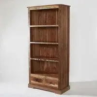 Coburg Large Bookcase with Drawers - Reclaimed Wood