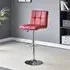 Coco Adjustable Bar Stool with Gas-Lift - Bordeaux, Faux Leather