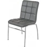 Coco Dining Chair - Grey, Faux Leather