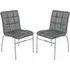 Coco Dining Chairs with Chrome Legs - Grey, Faux Leather