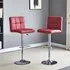 Coco Height-Adjustable Bar Stools with Chrome Base - Bordeaux
